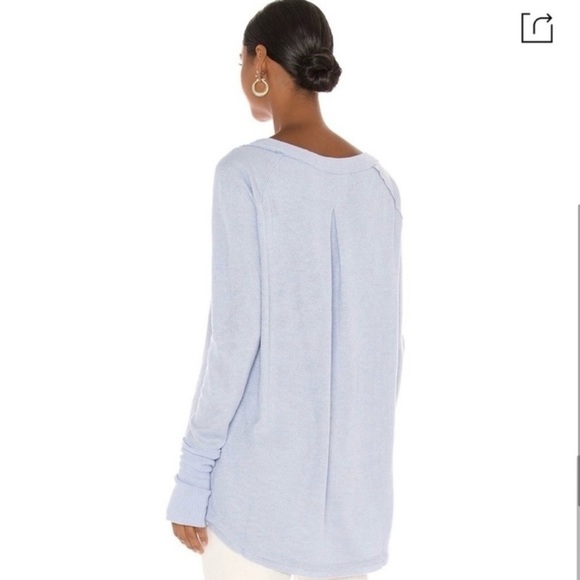 Free People We the Free Snowy Thermal in The Rain Light Blue Size Small - Picture 4 of 9